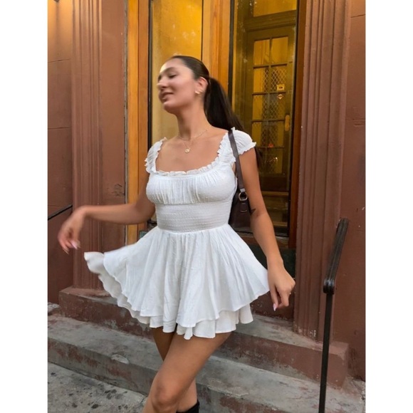 Princess Polly The Love Galore Romper White Lower Impact Ruffle Tiered Size 2 - Picture 2 of 12